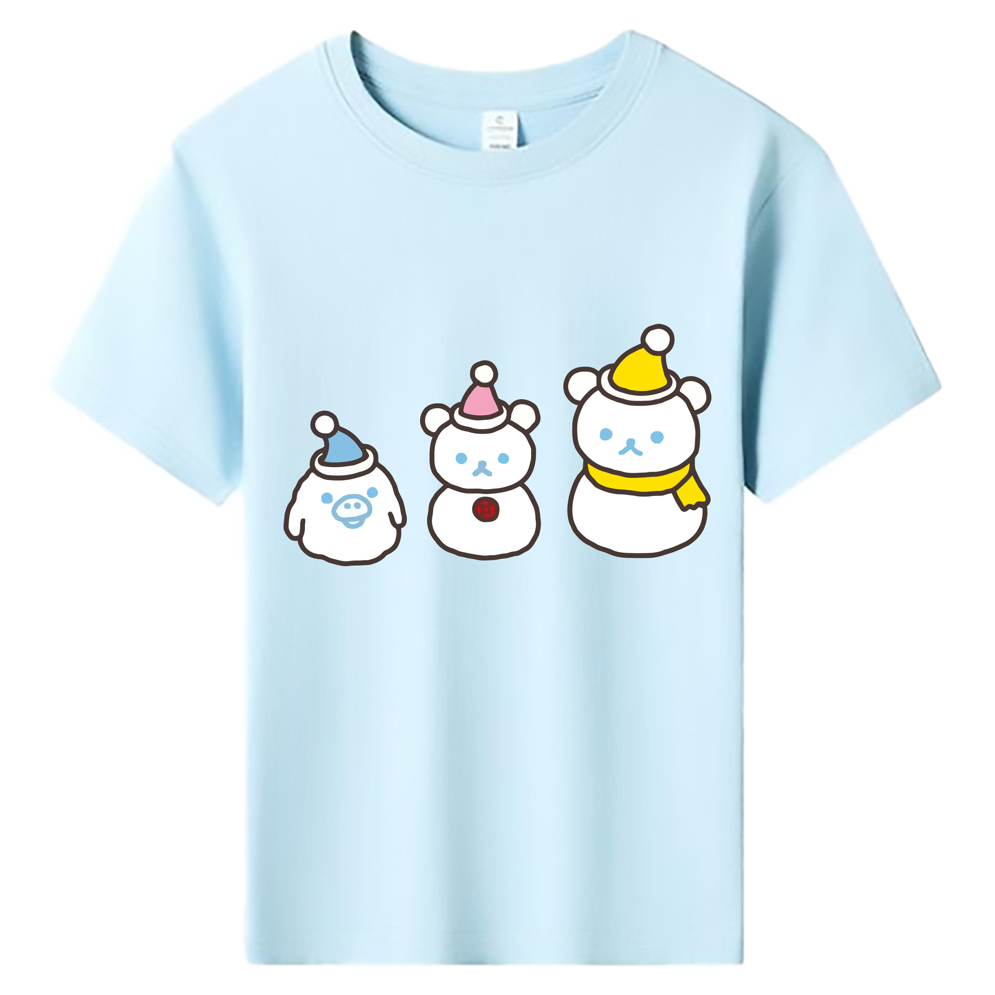 （画像用） リラックマ リラックマ キイロイトリ Rilakkuma Korilakkuma Kiiroitori 綿100％キッズTシャツ（フロントプリント）